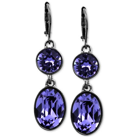 givenchy purple earrings|macy's Givenchy earrings.